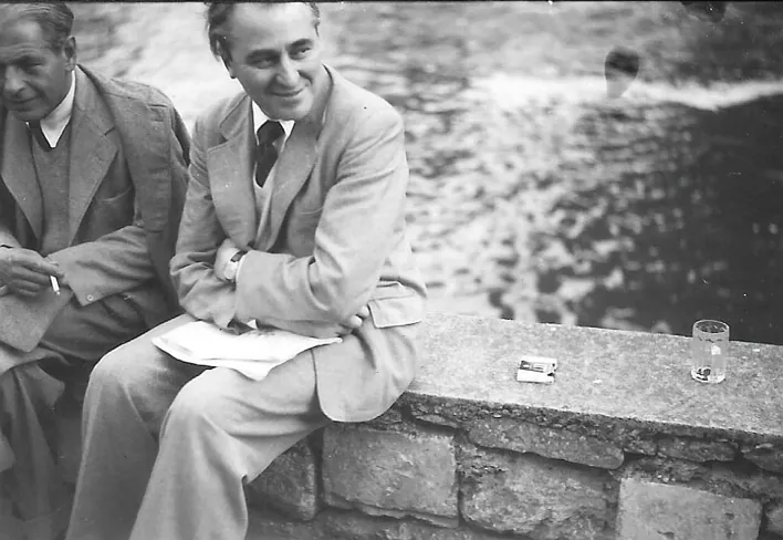 Mit Bruno Fürst, Oxford, 1940er Jahre