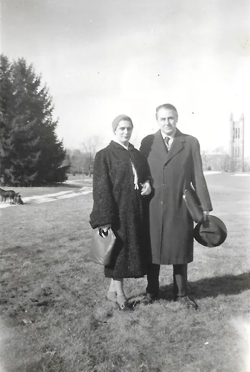 Mit Jeanne Pächt, Princeton, USA