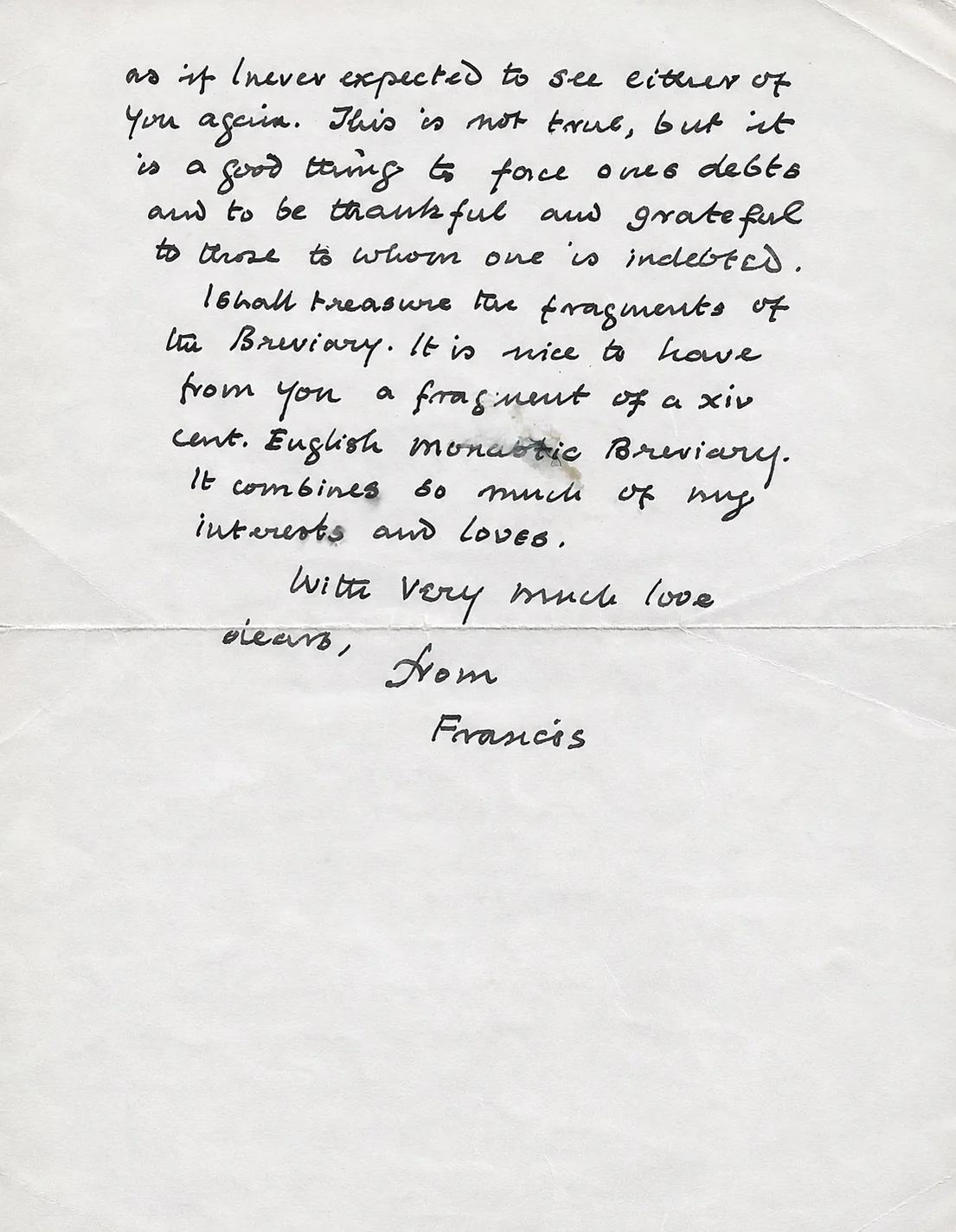 Brief von Francis Wormald an Otto Pächt, 1963, Seite 2