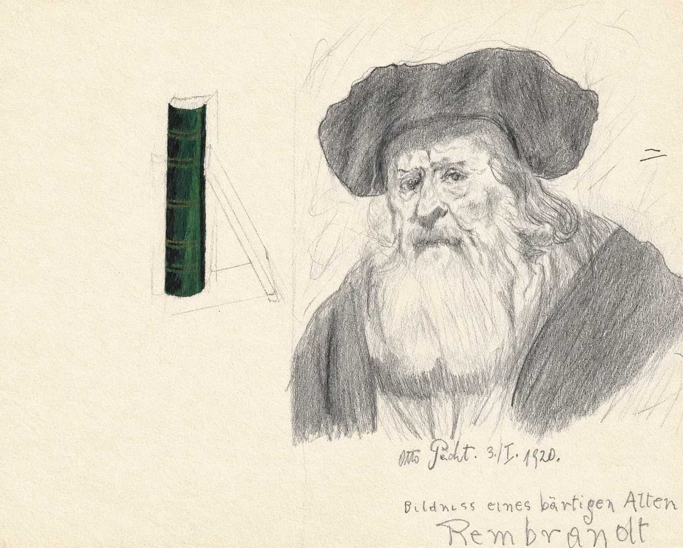 Bildnis eines bärtigen Alten, nach Rembrandt, 1920
